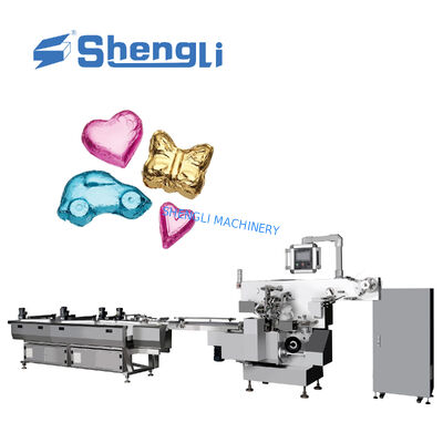 Heart shaped Chocolate Foil Wrapping Machine with 200-260pics/min Speed