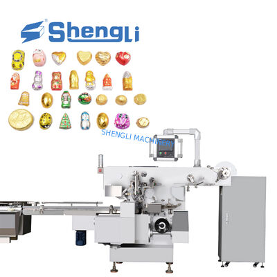 Automatic PLC Control Chocolate Foil Wrapping Machine with 200-300pcs/min Packing Speed